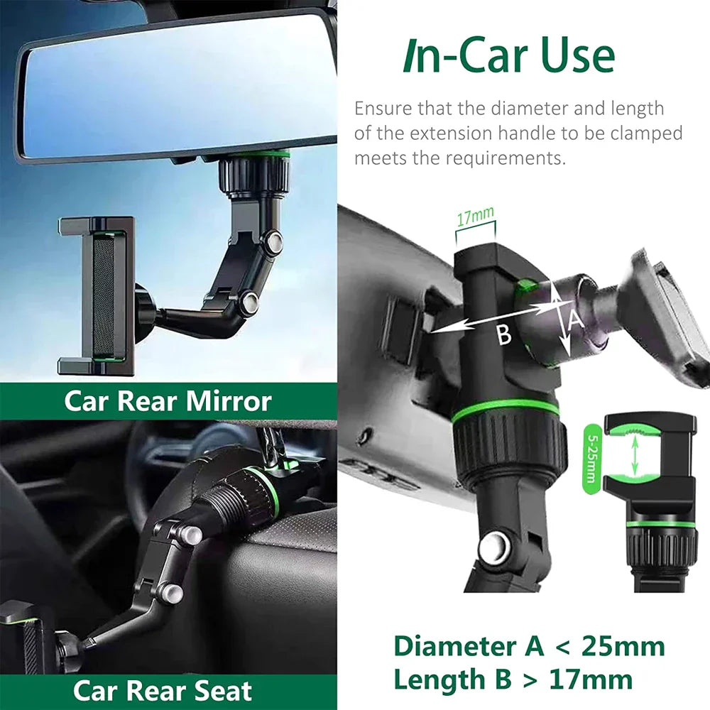 360 Car Rearview Phone Holder