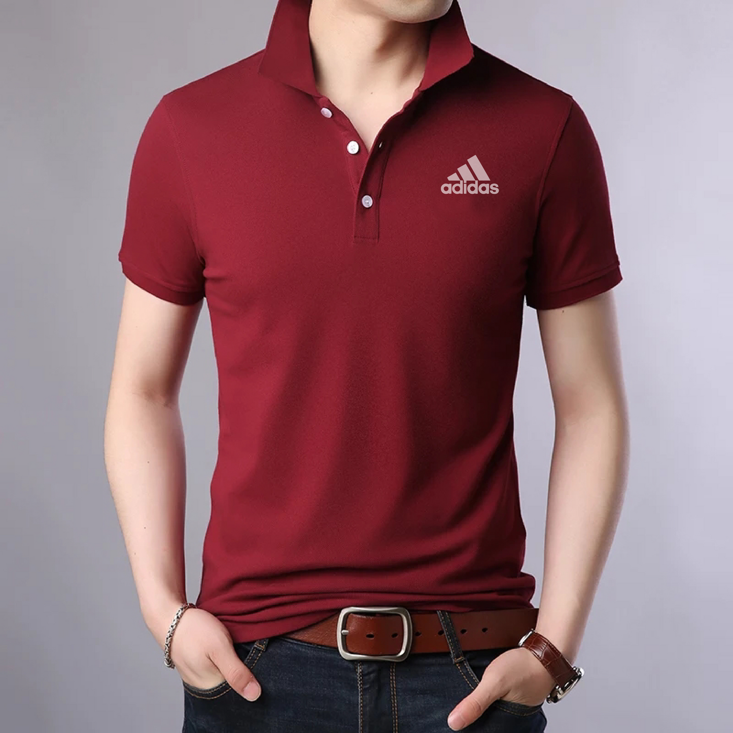 Sold Color Polo T Shirt