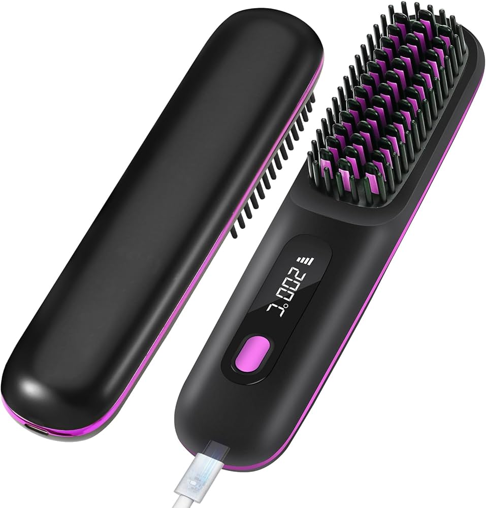 Cordless Hair Straightener Brush