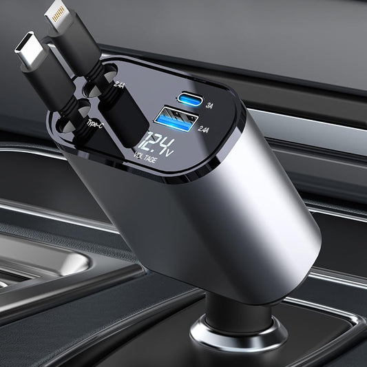 60W Retractable Car Charger