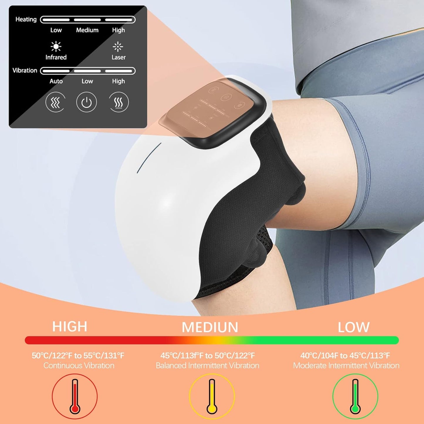 Portable Knee Massager with Heat