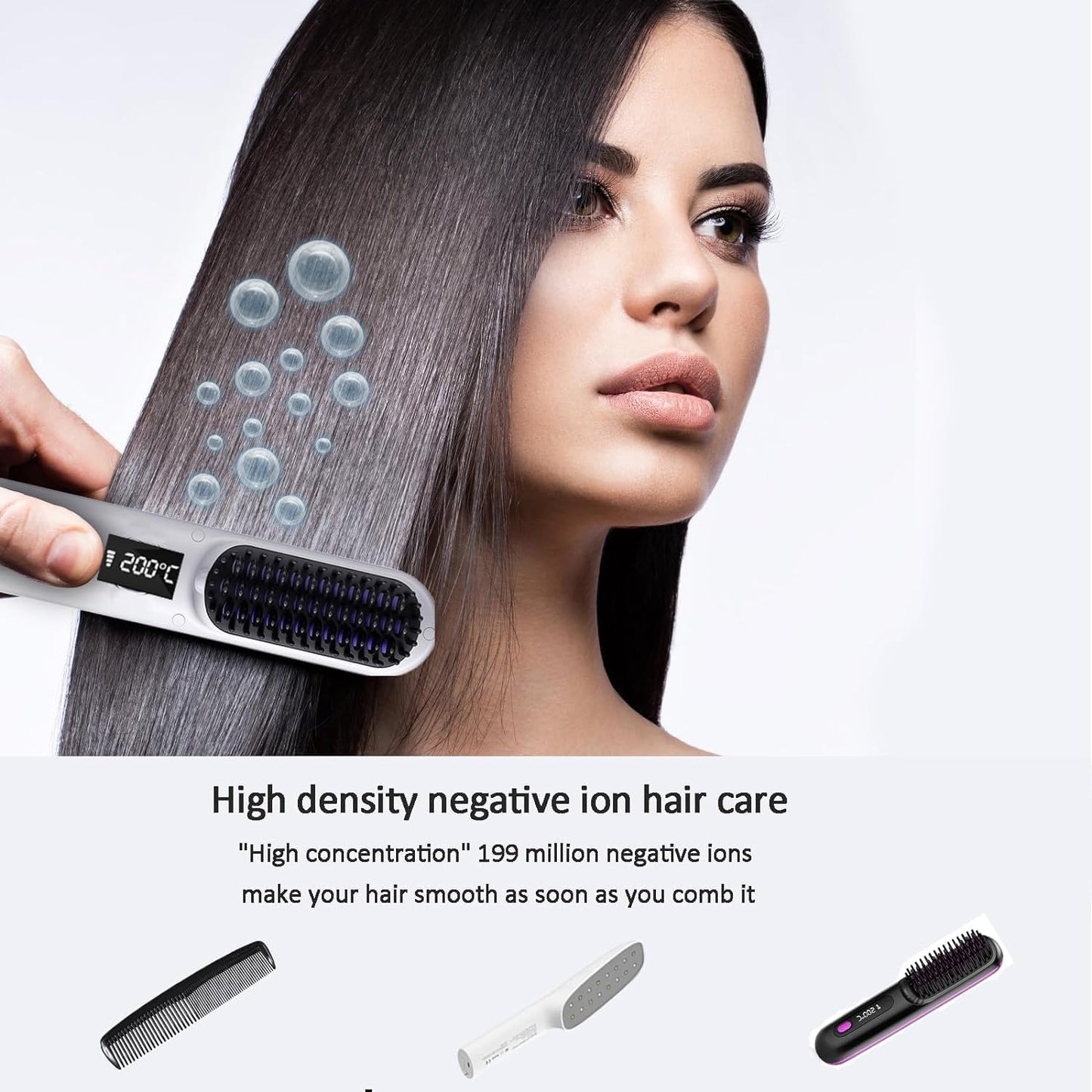 Cordless Hair Straightener Brush
