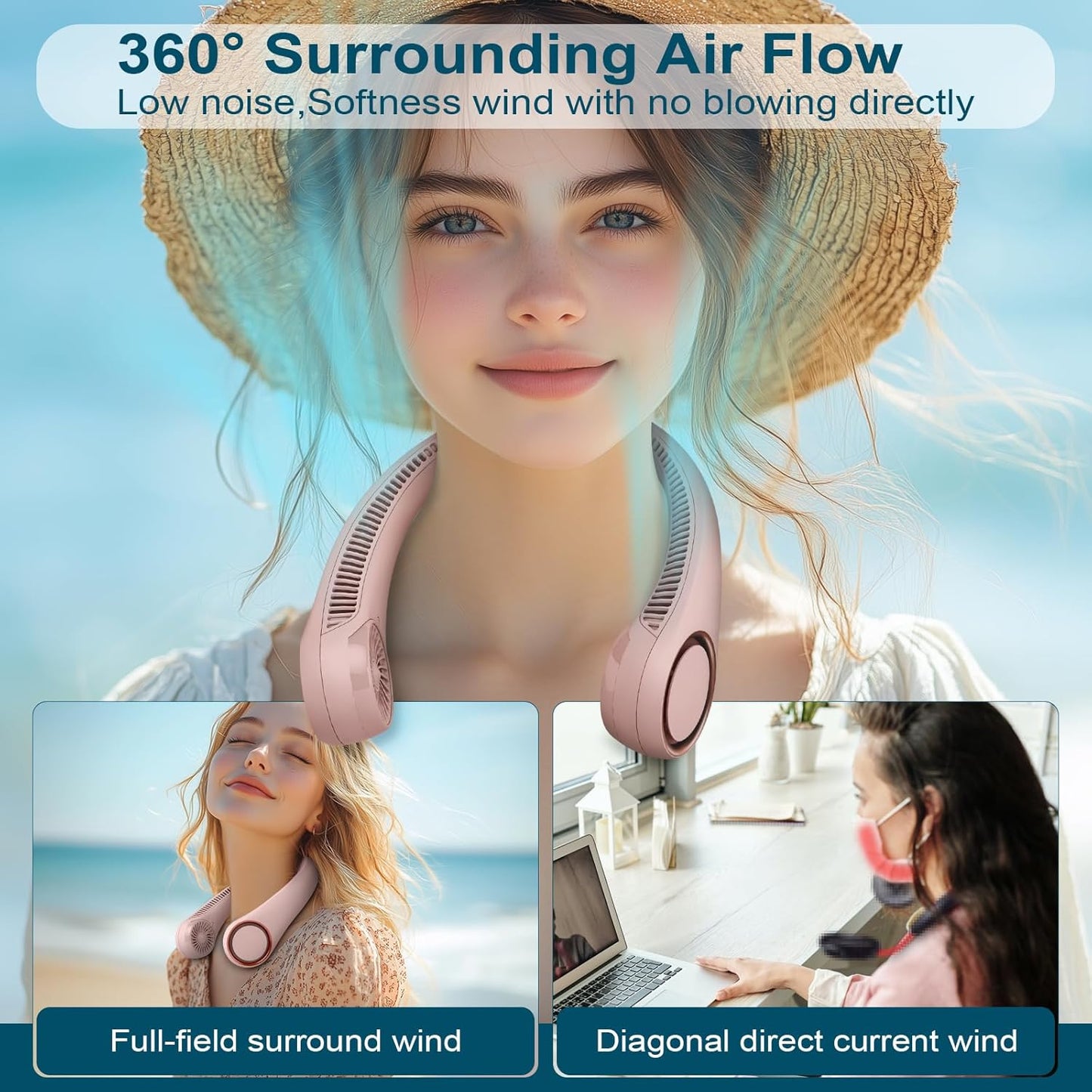 Universal Rechargeable Neck Fan