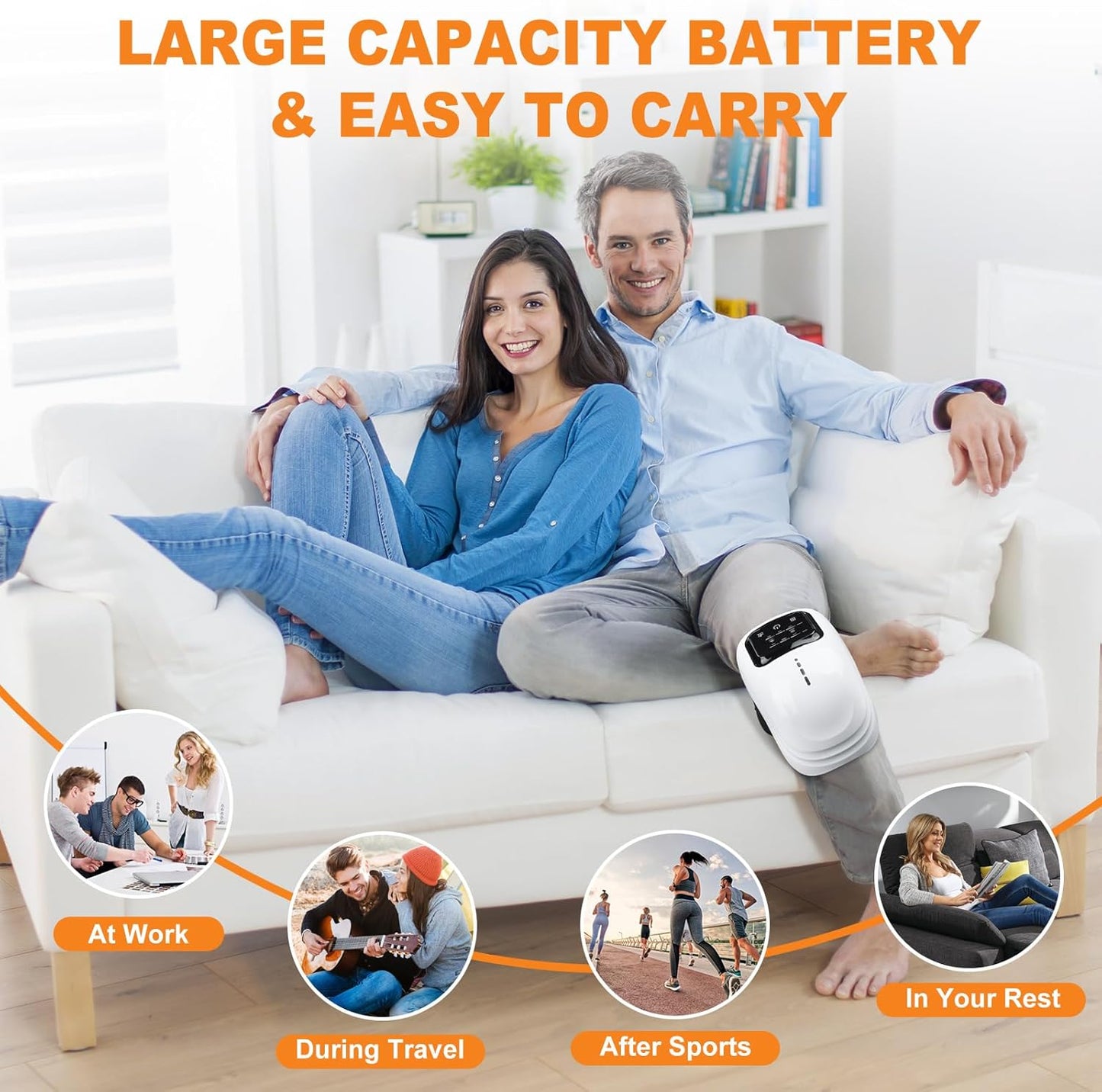 Portable Knee Massager with Heat