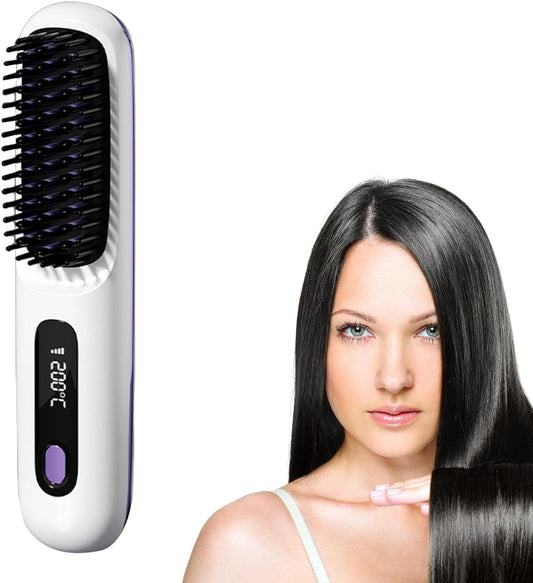 Cordless Hair Straightener Brush