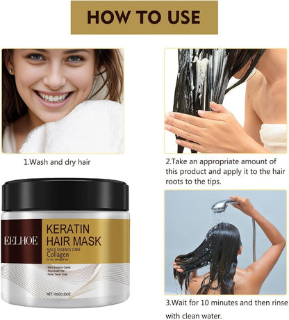 Collagen Hair Mask for Damaged Hair