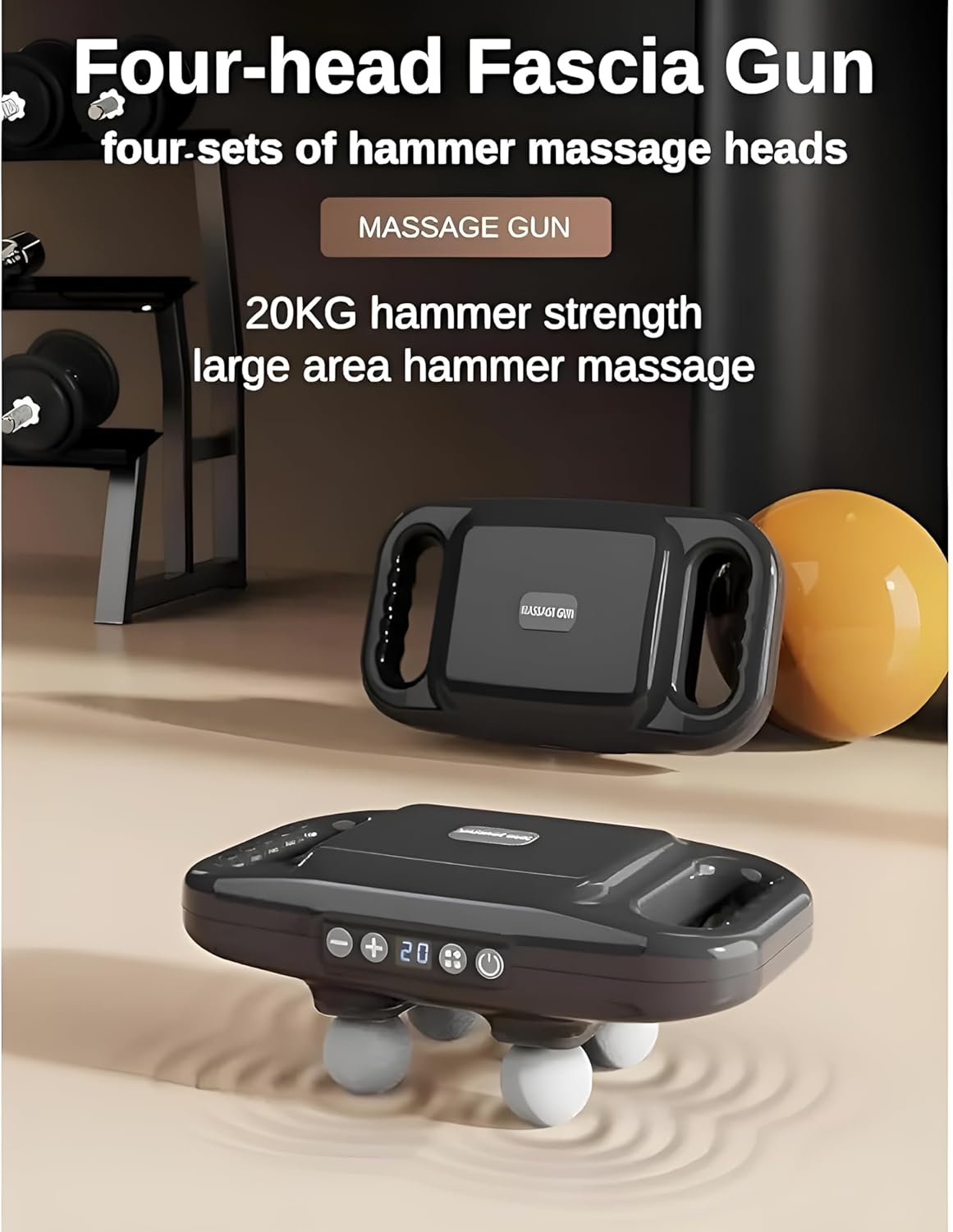 4-Head Deep Tissue Massage Gun