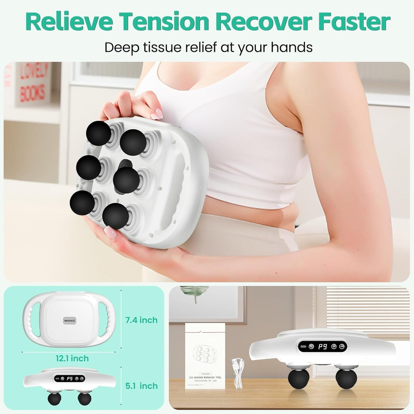 6 Heads Massage Gun