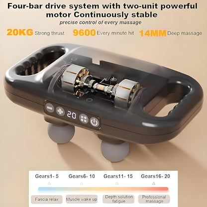 4-Head Deep Tissue Massage Gun