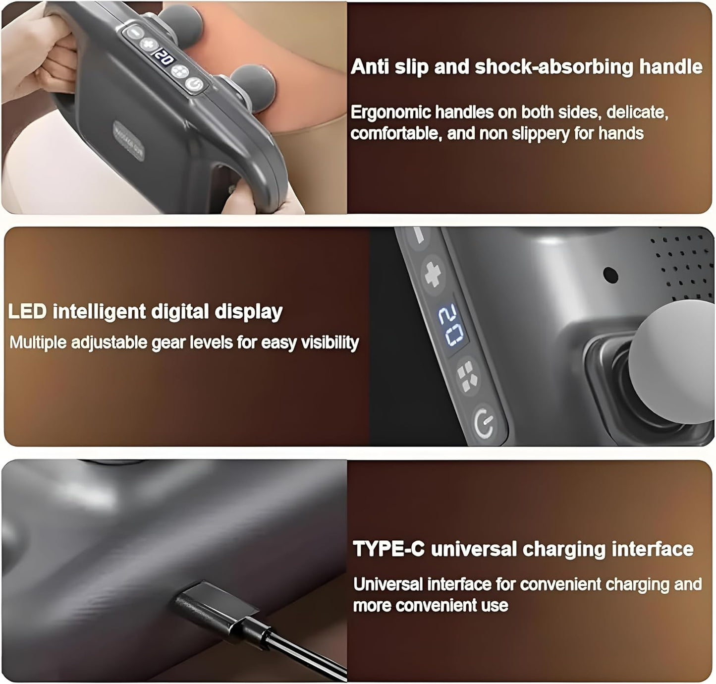 4-Head Deep Tissue Massage Gun