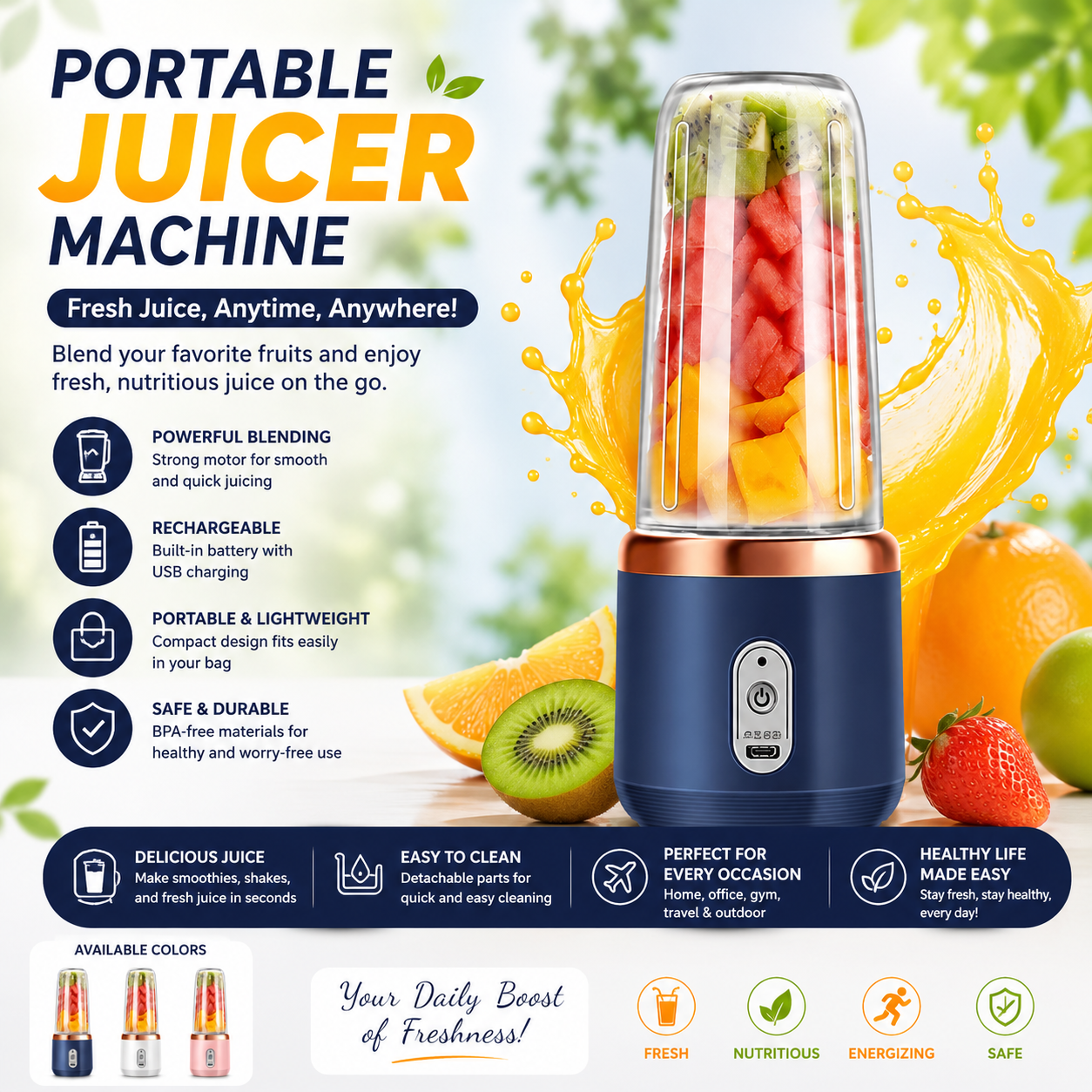 Portable Blender Juicer