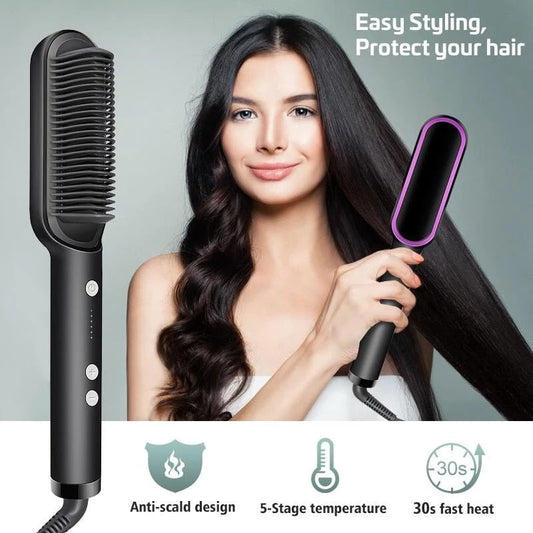 2 in 1 Hair Straightener Brush