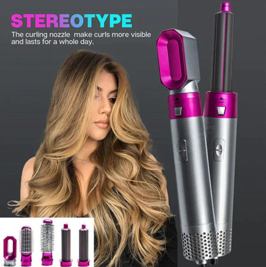 5 In 1 Hair Dryer Hot Comb Set Hair Curler