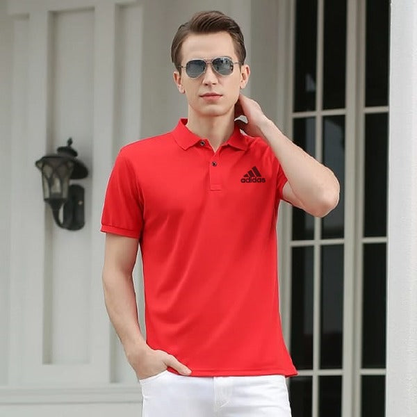 Helf Sleeve Polo T Shirt