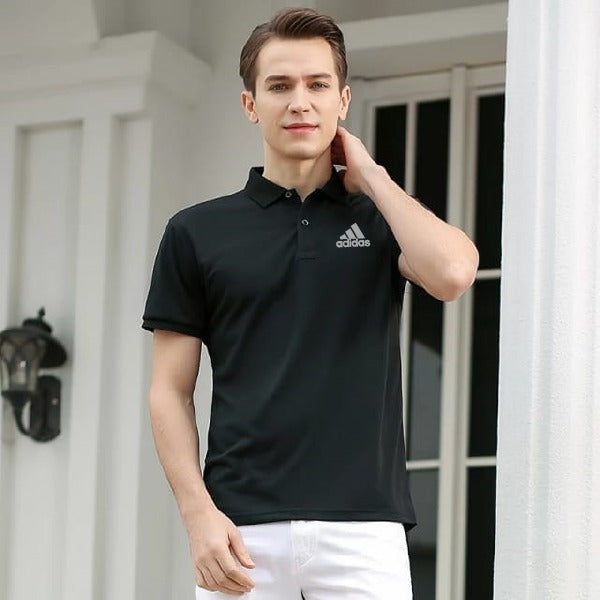 Helf Sleeve Polo T Shirt